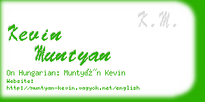 kevin muntyan business card